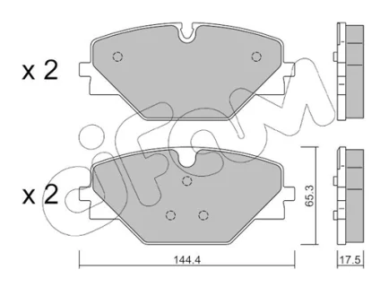 LAND ROVER колодки тормозов. задн. RANGE ROVER SPORT III 3.0 22-, RANGE ROVER V 21- CIFAM 822-1393-0
