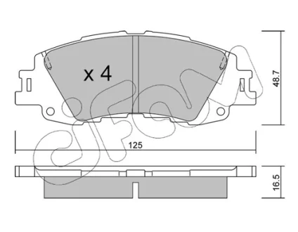 TOYOTA Тормозные колодки передние YARIS (_P21_, _PA1_, _PH1_) 1.5 (MXPA10, MXPA11, MXPA12) 20- CIFAM 822-1410-0