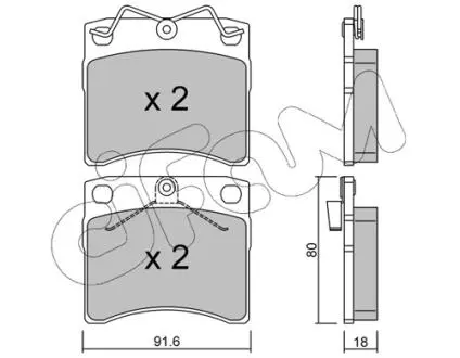 Колодки гальмівні перед. Transporter (96-03) CIFAM 822-163-1