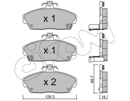 Тормозные колодки перед. Honda Civic 91-05 (TRW) CIFAM 822-174-0