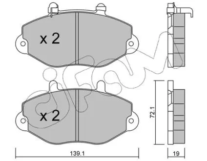 Колодки тормозные перед. Transit (94-02) CIFAM 822-195-1