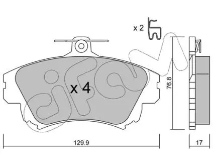 Гальмівні колодки перед S40/V40 95-04 CIFAM 822-286-0