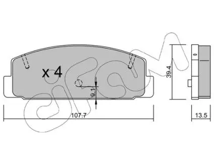 Тормозные колодки зад. Mazda 323/626 94-04 (akebono) CIFAM 822-302-1