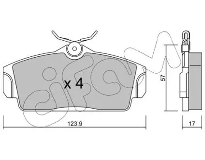 Гальмівні колодки перед. Nissan Almera 00-/Primera 91-02 (TRW) CIFAM 822-305-0