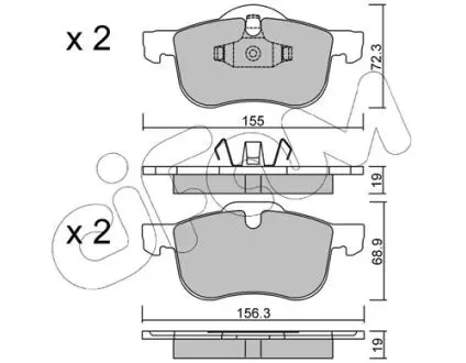 VOLVO гальмівні колодки перед. S60/80/V70/XC70 98- CIFAM 822-309-0