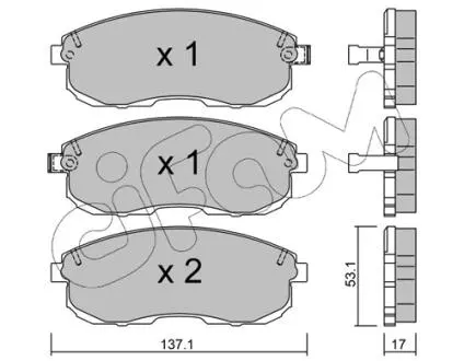 NISSAN гальмівні колодки передн.Tiida 04-,Juke 14-,Maxima QX CIFAM 822-404-0