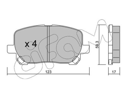 Колодки тормозные перед. Avensis (01-05) CIFAM 822-427-0