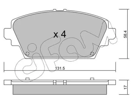 Колодки тормозные перед. Accord/Almera/Primera (92-08) CIFAM 822-464-0