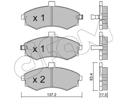 Колодки тормозные пер. Matrix/Lavita/Elantra/Lantra/Coupe/Cerato 98-10 CIFAM 822-504-0