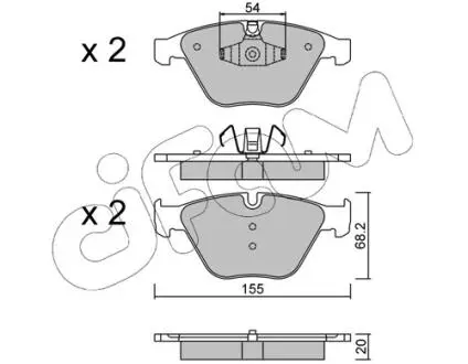 Гальмівні колодки перед. BMW 3 (E90)/5 (E60)/7 (E65) 02-13 (ATE) CIFAM 822-558-6