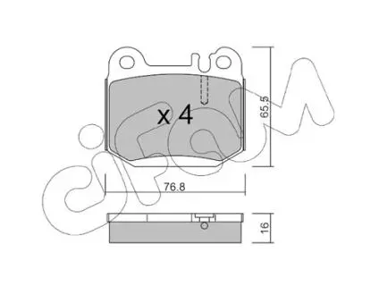 Тормозные колодки задн.(без датч.) DB W163 (ML-klasse) CIFAM 822-564-0