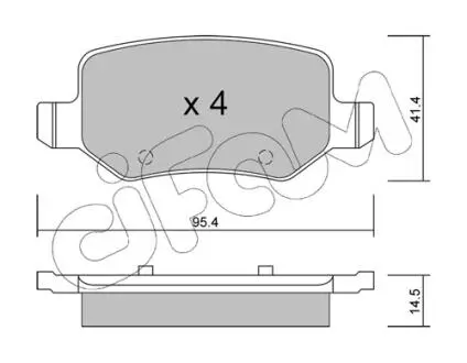 Гальмівні колодки зад. MB A-class (W168/W169) 97-12 (TRW) CIFAM 822-565-0