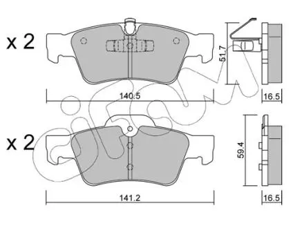 Колодки гальмівні задн. W251/W164/W463/W164/W209 05-14 CIFAM 822-568-1