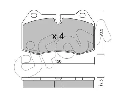 Гальмівні колодки перед. BMW 5(E39)/7(E38) 96-04 (brembo) CIFAM 822-645-0