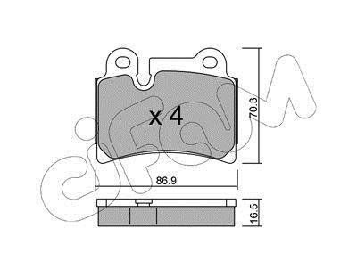 Тормозные колодки зад. VW Touareg 02-10 (brembo) CIFAM 822-660-0