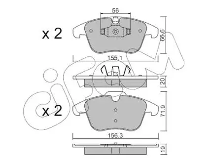 Колодки гальмівні пер. V60/S60/XC70/V70/S80/Discovery/Evoque/Freelander/Galaxy/Mondeo/S-Max 06- CIFAM 822-675-0