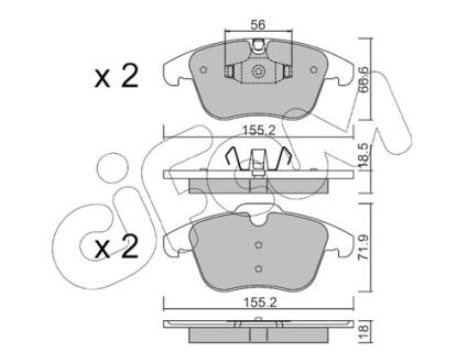 CITROEN гальмівні колодки передн C5 III 08-,Peugeot 407 04-,508 10- CIFAM 822-675-5