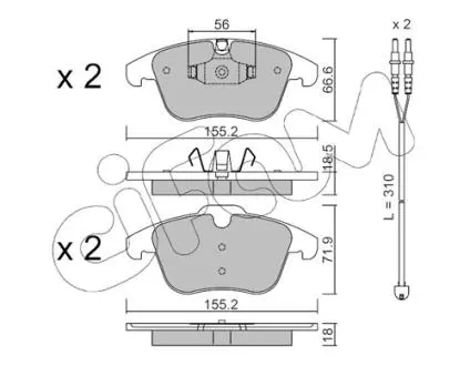Колодки тормозные перед. 407/508/C5 (09-21) CIFAM 822-675-5K