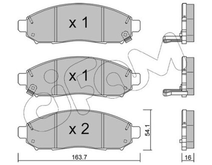 Гальмівні колодки перед. Nissan Navara 2,5dCi 05- CIFAM 822-743-1 (фото 1)