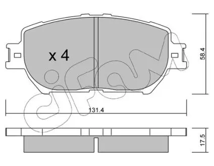 Гальмівні колодки перед. Toyota Camry 96-06 (akebono) CIFAM 822-751-0