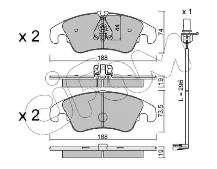 Тормозные колодки перед.Audi A4 /A5 /Q5 2.7-4.2 07-18 CIFAM 822-775-0K