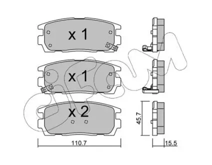 Тормозные колодки зад. Chevrolet Captiva 06- (akebono) CIFAM 822-779-0