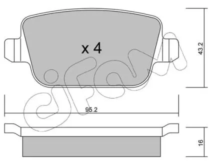 Гальмівні колодки зад. Kuga 08-/Mondeo 07- (TRW) CIFAM 822-780-0