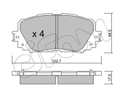 Тормозные колодки перед. Toyota Yaris 07- (akebono) CIFAM 822-820-0