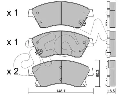Гальмівні колодки перед. Aveo 11-/Astra J 09- (Bosch) CIFAM 822-838-0
