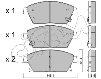 Колодки гальмівні пер. Zafira/Astra/Cruze/Volt 09- CIFAM 822-839-0