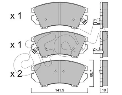 Гальмівні колодки перед. Opel Astra J 09-/Insignia 08- (Mando) CIFAM 822-842-0