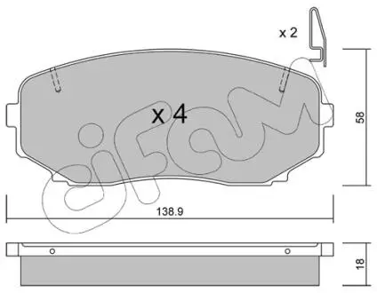 Гальмівні колодки перед. Mazda CX-7/CX-9 07- (sumitomo) CIFAM 822-872-0