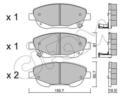 TOYOTA колодки гальм. передн. Avensis 2,0-2,2 08- CIFAM 822-879-0