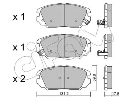 Колодки гальмівні перед. Civic/Sonata/Tucson (04-13) CIFAM 822-885-0