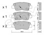 Гальмівні колодки зад. Hyundai i30/i40 11-/Kia Cee\'d 12- (akebono) CIFAM 822-886-1 (фото 1)