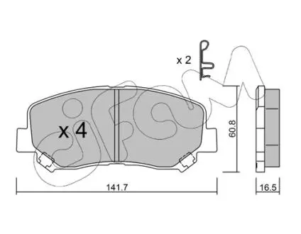 Гальмівні колодки перед. Mazda CX-5 11- Akebono CIFAM 822-969-0
