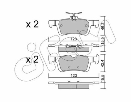 Гальмівні колодки (набір) CIFAM 8229860