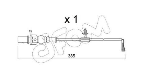 Датчик износа тормозных колодок (задних) Audi A6/A7/A8/Q7/Q8/VW Touareg 15- (L=395mm) CIFAM SU348