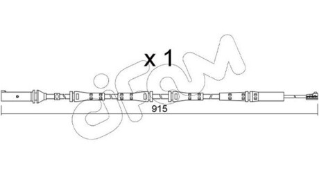 Датчик износа тормозных колодок (задних) BMW 5 (G30/F90)/7 (G11/G12) 15- (L=921mm) CIFAM SU351