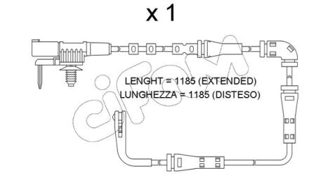 Датчик износа тормозных колодок (передних) Land Rover Discovery/Range Rover Evoque 1.5-2.2D 11- CIFAM SU353