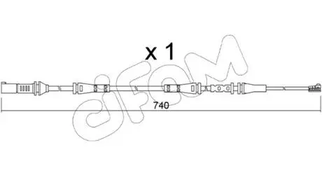 Датчик износа тормозных колодок (задних) BMW X3 (G01)/X4 (G02) 17- (L=740mm) CIFAM SU362