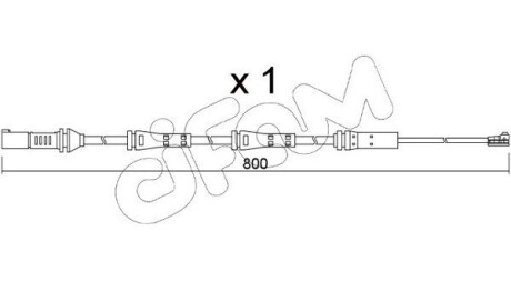 Датчик зносу гальмівних колодок (задніх) BMW 3 (G20/G21) 18- (L=802mm) CIFAM SU379 (фото 1)