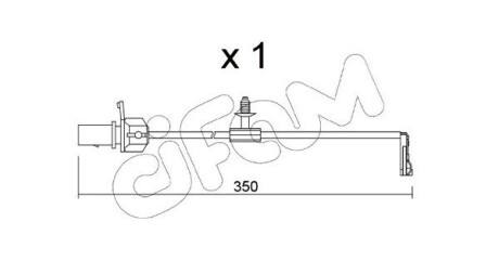Датчик зносу гальмівних колодок (задніх) Audi A6/A7/E-tron/Q5 16- (L=352mm) CIFAM SU380