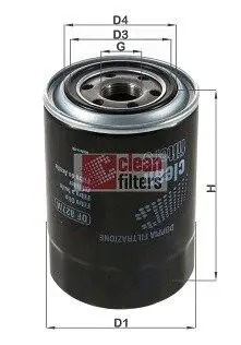 Фильтр масла CLEAN FILTERS DF827A
