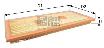 Фільтр повітряний MB E-CLASS (W212)/C-CLASS (W204) 3.5 11- CLEAN FILTERS MA3481 (фото 1)