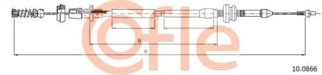 Трос газу VW Golf III, Passat B3/B4 2.0 (90->) (797/517mm) COFLE 10.0866