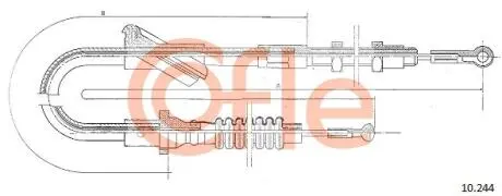 Трос сцепления COFLE 10.244