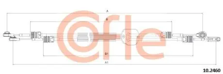 Трос куліси КПП Ford Transit 2.4TDCi 06-> (1077/815+1120/854) COFLE 10.2460