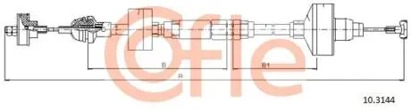 Трос сцепления механ. VW Golf+Vento 1,4-1,6 91- COFLE 103144