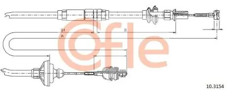 Трос сцепления COFLE 103154